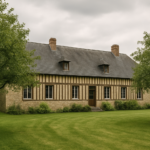 achat maison Normandie - longère normande en pierre avec jardin