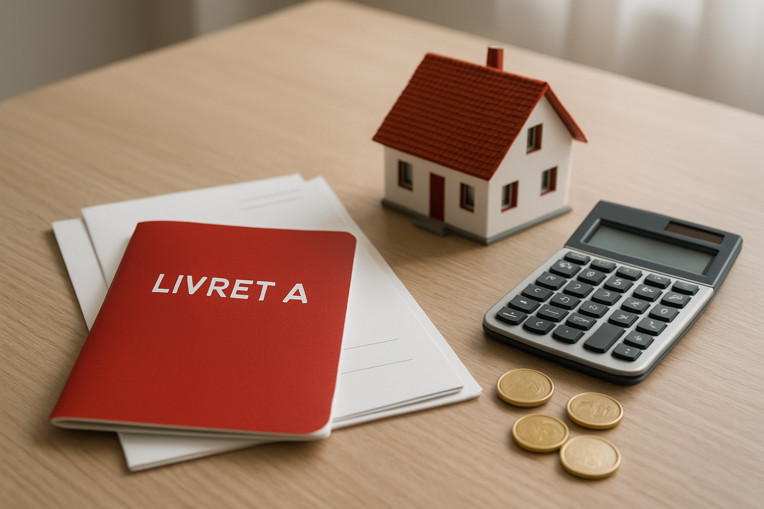 clôturer un PEL sans projet immobilier - documents bancaires et maquette de maison