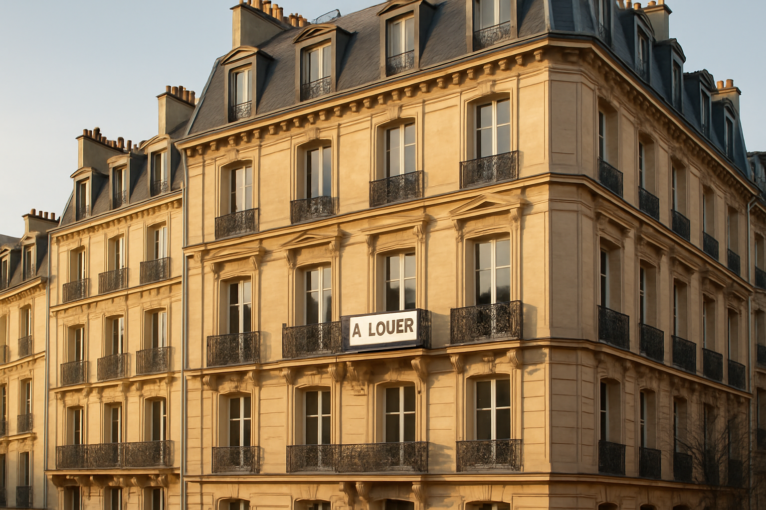 immobilier loyer - immeuble locatif français style haussmannien