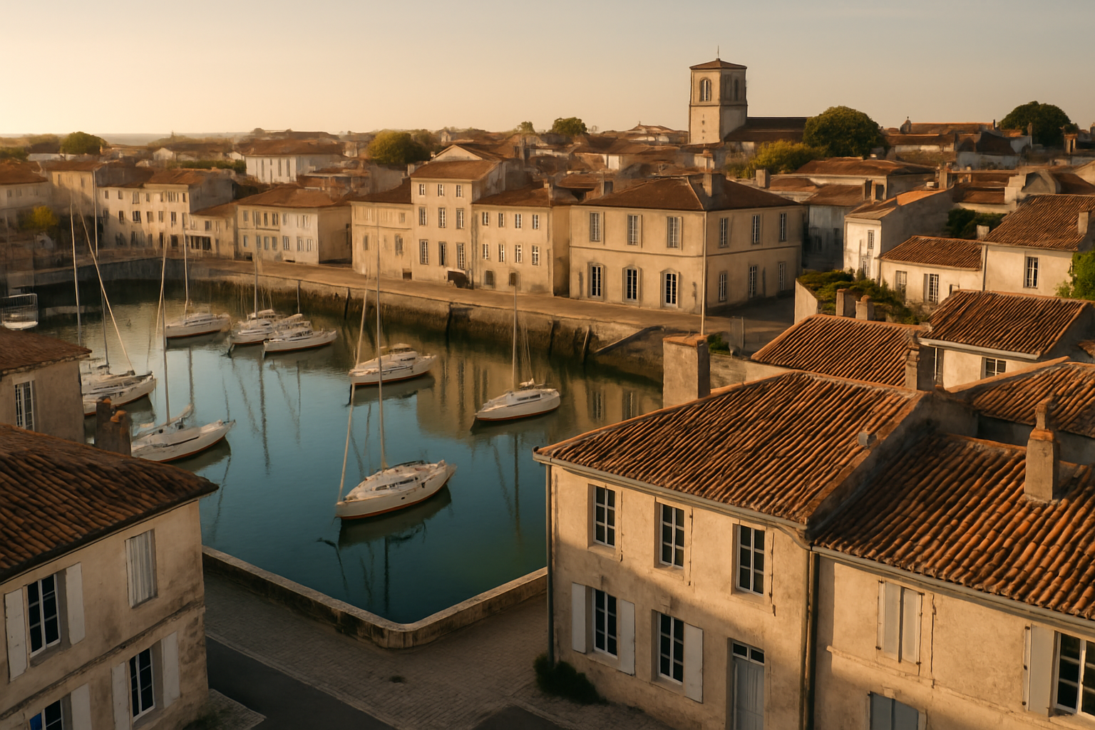 Le bon coin 17 immobilier location - vue aérienne de La Rochelle et son port
