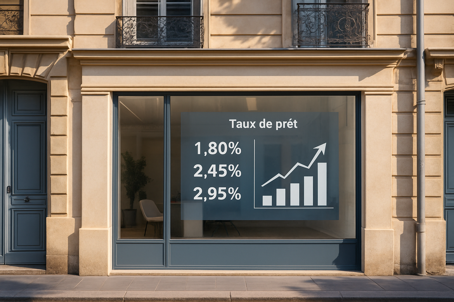 plaza immobilier prévision taux immobilier 2027 - graphique tendance hausse crédit habitat