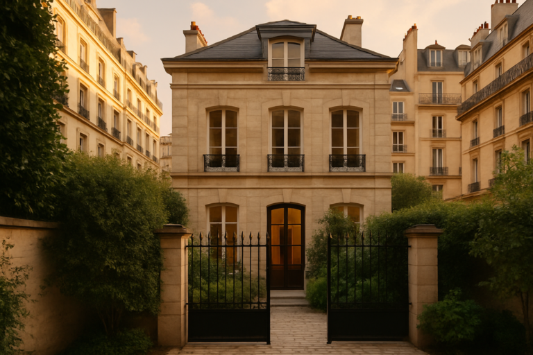 achat maison paris - maison de ville avec cour intérieure dans un arrondissement parisien